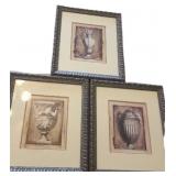 (3) Framed Prints