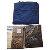 NIP Valance, Scarf Sheer Curtains, Blue Flat Sheet