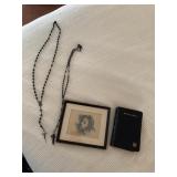 Small Prayer Book, Rosaries and Frame