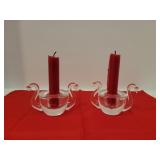 (2) Swan Candle Holders