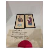 (2) 6.5x13in Fabric Art