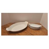 French Oval Baking Dish + 3 Smaller Ones