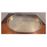 22"×14"×3" Footed Silver Plated Tray
