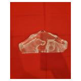 Mats Jonasson Crystal Hippo Statue