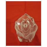 Mats Jonasson Crystal Wolf Statue