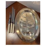 Sheffield Carving Set (3) & Serving Tray