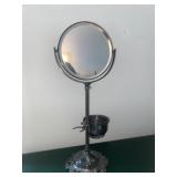18 in. Shave Mirror w/Cup and Brush Holder