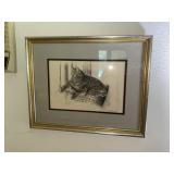 13.5x16.5 in. Framed Cat Print