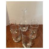 Wedge Wood Crystal Carafe (1) Glasses (5)
