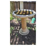 Bird Bath 29in Diam 34in Tall Cement
