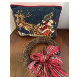 Christmas Wreath + Pillow