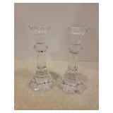 (2) Atlantis Crystal Candlestick Holders