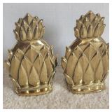 Brass Pineapple Bookends