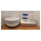 Heavy Giant Popcorn Bowl & Plastic Food Storage