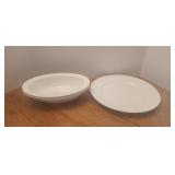 (1) 12" Plate + (2) 10.5"× 7.5" Oval Bowls