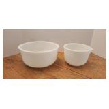 (2) Vintage Sunbeam Mixing Bowls By Fire Kingware