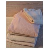 Pink and White Bath Towels
