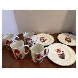 Fitz & Floyd Christmas Plates (3)  & Cups (4)