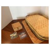 TV Trays (10) + Coasters + Place Mats (4)
