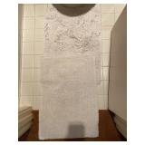 (2) Small White Bathroom Rugs