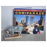 Cow Parade Houston Chronicow 7in Porcelain