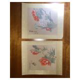 (2) 9x11 in. Silk Art Prints