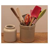 2 Crocks & Utensils