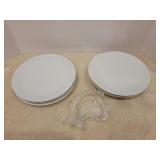 (6) Ocean France Dinner Plates & Compote Dish