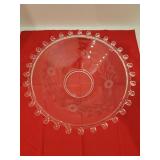 12in Etched Glass Bowl