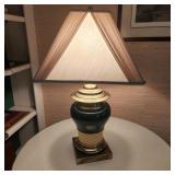 28in Green and Brass Table Lamp
