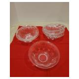 (6) Clear Glass Ice Cream Bowls