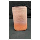 Heavy Glass "Balayage" Painted Vase