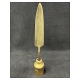 Brass Feather Pen and Fritz Brass Ink Bottle