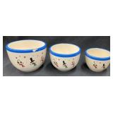 (3) Snowman Bowls