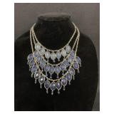 Blue/Silver 3 Tier Necklace