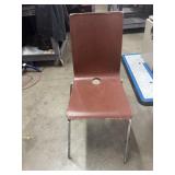 Wood Chair Metal Base