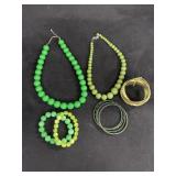 Green Beaded Jewelry