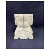 Hand Carved Onyx Book Ends