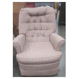 Gingham Plaid Swivel Rocker
