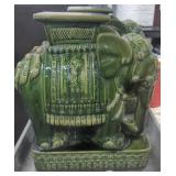 Large Green Glazed Terracotta Elephant Garden