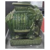 Heavy Green Elephant Statue