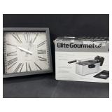 Wall Clock + Stainless Steel Deep Fyrer NIB