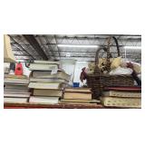 Assorted Books & Basket W/ Old Dolls