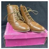 (1) Pair of SOS Tan Boots Size 10