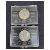 (2) 1964-D Kennedy Half Dollars