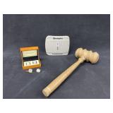 Cufflinks (2)  + Mini Dehumidifier + Gavel