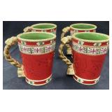 (4) Christmas Mugs Studio Nova