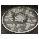 Christmas Serving Tray Crystal Japan