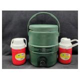 2 Gallon Igloo + (2) 1/3 Gallon Coleman Jugs