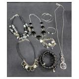 Black and Silver Statement Jewelry